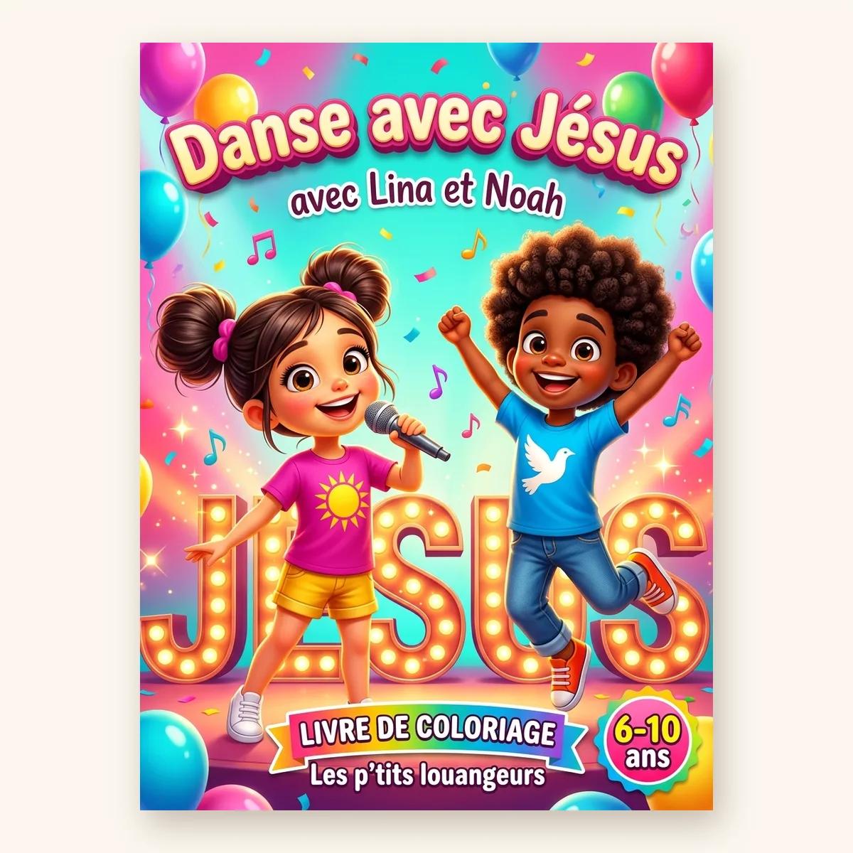 Danse avec Jésus — Coloriage gratuit 6-10 ans (PDF)